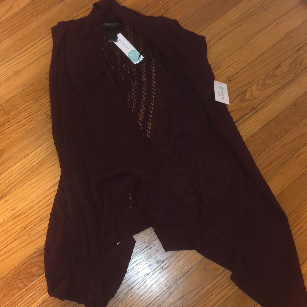 Purple cardigan